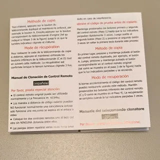 Mando Garaje Clonación KT01