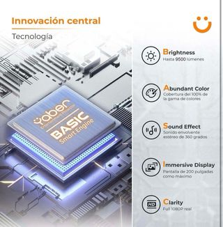 Proyector Yaber 9500L 4K Wi-Fi Bluetooth