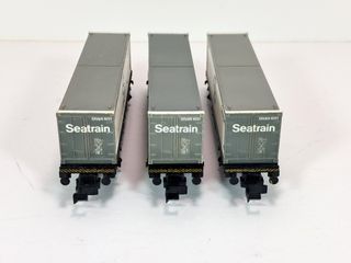 Escala N  3 portacontenedor 2 ejes Seatrain 40' DB