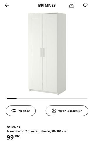 Armario BRIMNES 2 puertas blanco