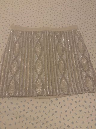 Falda Stradivarius lentejuelas Talla 36