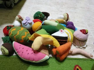 Juego de frutas y verduras de tela