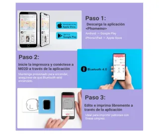Mini Impresora Fotográfica Portátil Con Bluetooth