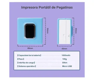 Mini Impresora Fotográfica Portátil Con Bluetooth