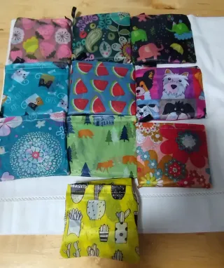 Lotto borse tela fantasia