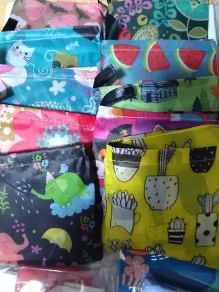 Lotto borse tela fantasia