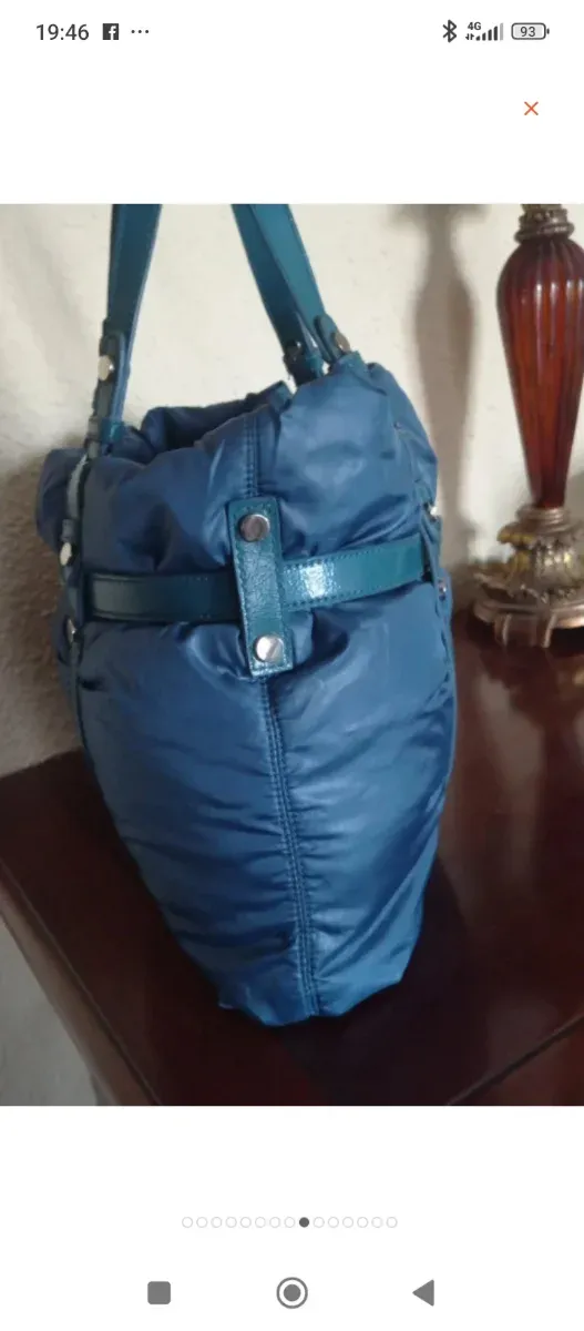 Bolso Purificación García verde  azulado