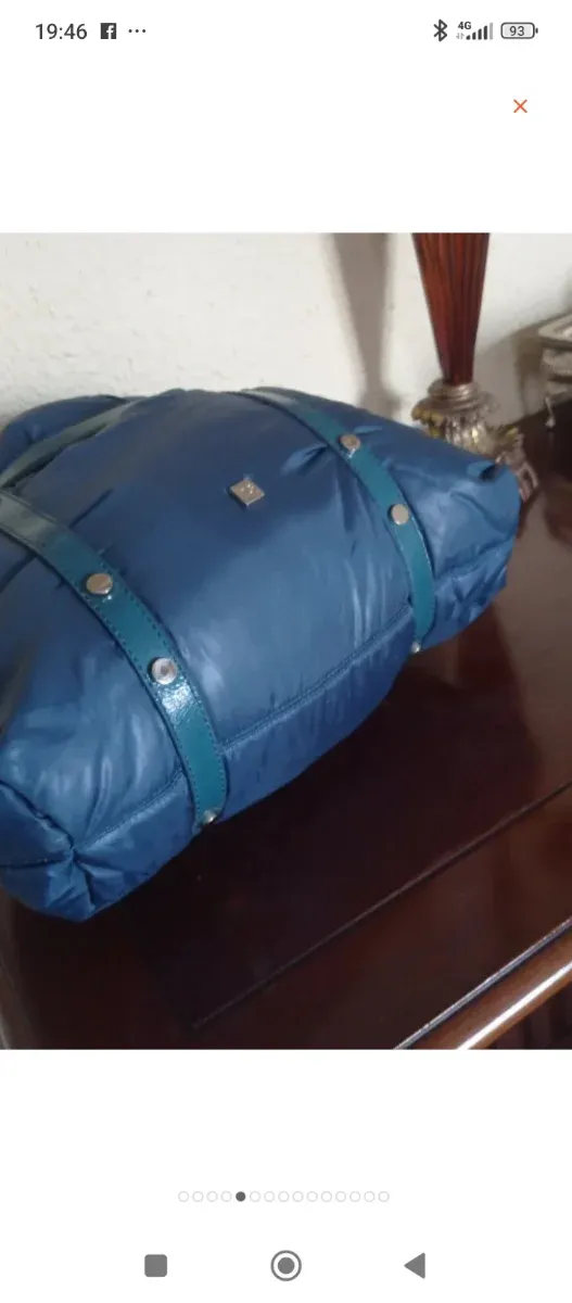 Bolso Purificación García verde  azulado