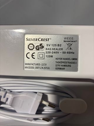 Envasadora al vacío Silver Crest blanca