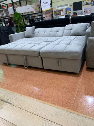 Sofá Cama Kris 210cm Gris Tela