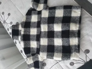 Sudadera cuadros blanco y negro