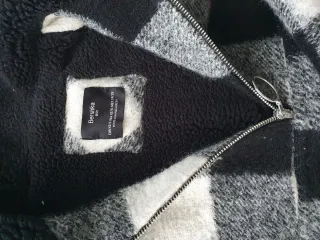 Sudadera cuadros blanco y negro