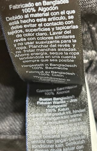 Falda tejana negro lavado Talla Grande  52 grande