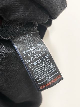 Falda tejana negro lavado Talla Grande  52 grande