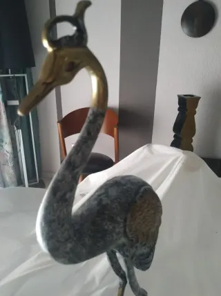 Par de Garzas de Bronce