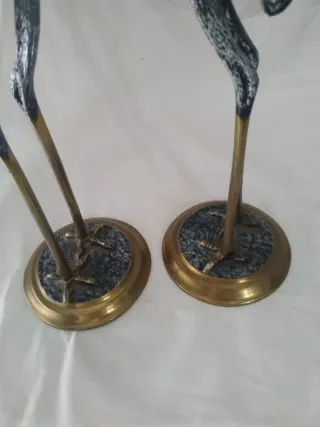 Par de Garzas de Bronce