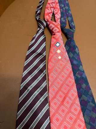 Tris cravatte pura seta