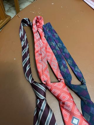 Tris cravatte pura seta
