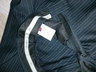 Traje Caramelo Raya Gris Oscuro