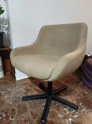 Butaca Sillón Vintage Tela y Metal