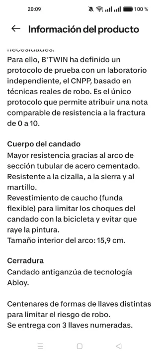 Candado Bici D900M Alta Seguridad Certificado ART2