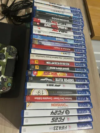 PS4 500GB + 25 Juegos + volante