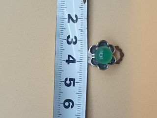 Pendientes de clip de plata con ónix verde