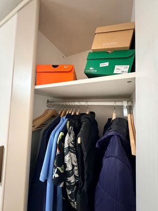 Armario juvenil 121x241cm 2 puertas blanco/beige