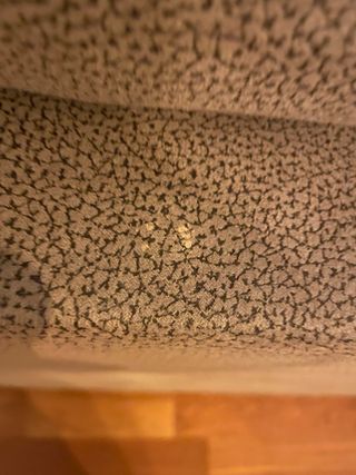 Sofá de dos plazas gris de tela