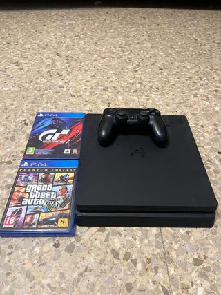PS4 Slim 1TB + 2 juegos fisicos y 5 pstore