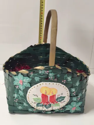 Cesta Decoración 30x20x28 Navidad