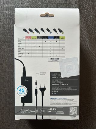 Cargador Universal Notebook 45W + 7 Conectores