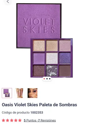 Paleta Sombras Oasis Violet Skies