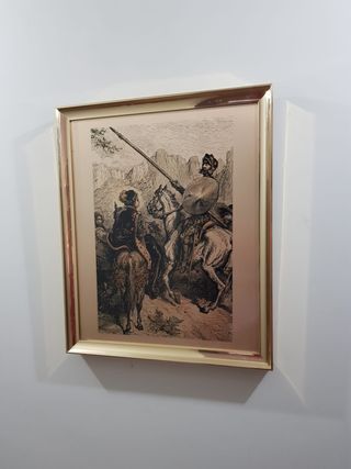 2 Grabados sobre plancha del Quijote de Doré