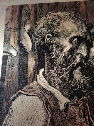 2 Grabados sobre plancha del Quijote de Doré