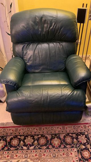 Butaca Relax Mecedora LAZBOY Piel Verde