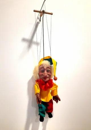 Marioneta artesanal payaso