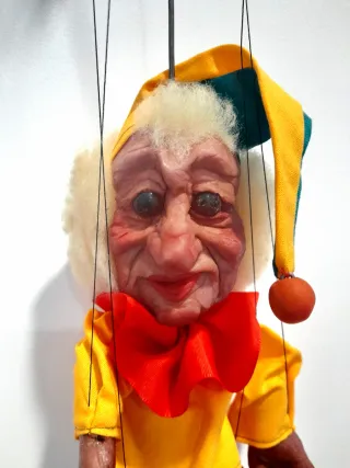 Marioneta artesanal payaso