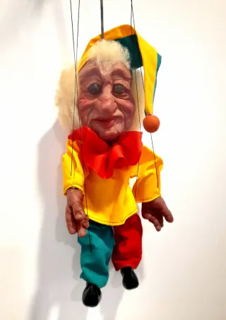 Marioneta artesanal payaso