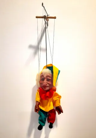 Marioneta artesanal payaso