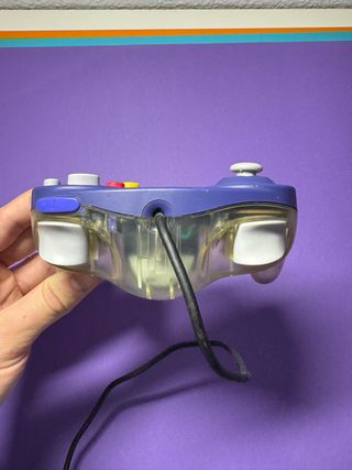 Mando Nintendo GameCube Morado y Transparente