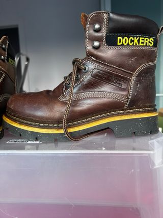 Botas Dockers Marrones Cuero Resistente Agua