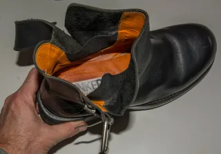 Botines Bunker Piel Hombre Negro.