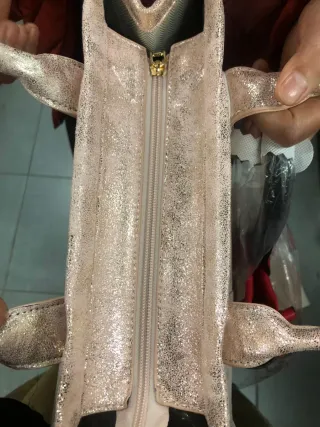 Bolso Tote Rosa Dorado