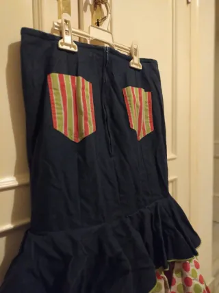 Falda flamenca volantes de lunares con dos blusas