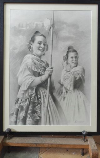 Cuadro Traver Calzada - Dibujo a lápiz grafito