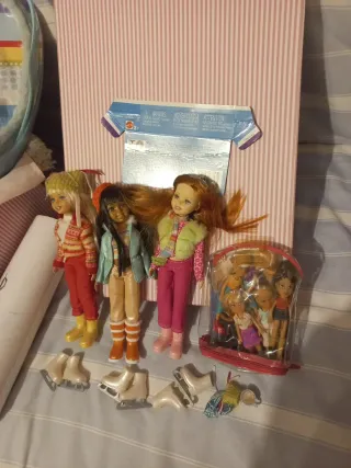 Muñecas Wee 3 Friends y 5 BRATZ de Ban Dai