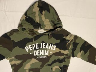 Sudadera Pepe Jeans camuflaje verde talla S