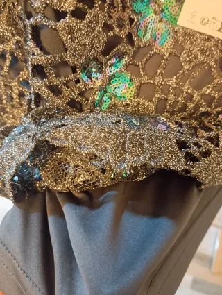 Minifalda Zara Negra con Lentejuelas