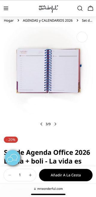 Agenda Mr Wonderful 2026 + Bolígrafo NUEVA